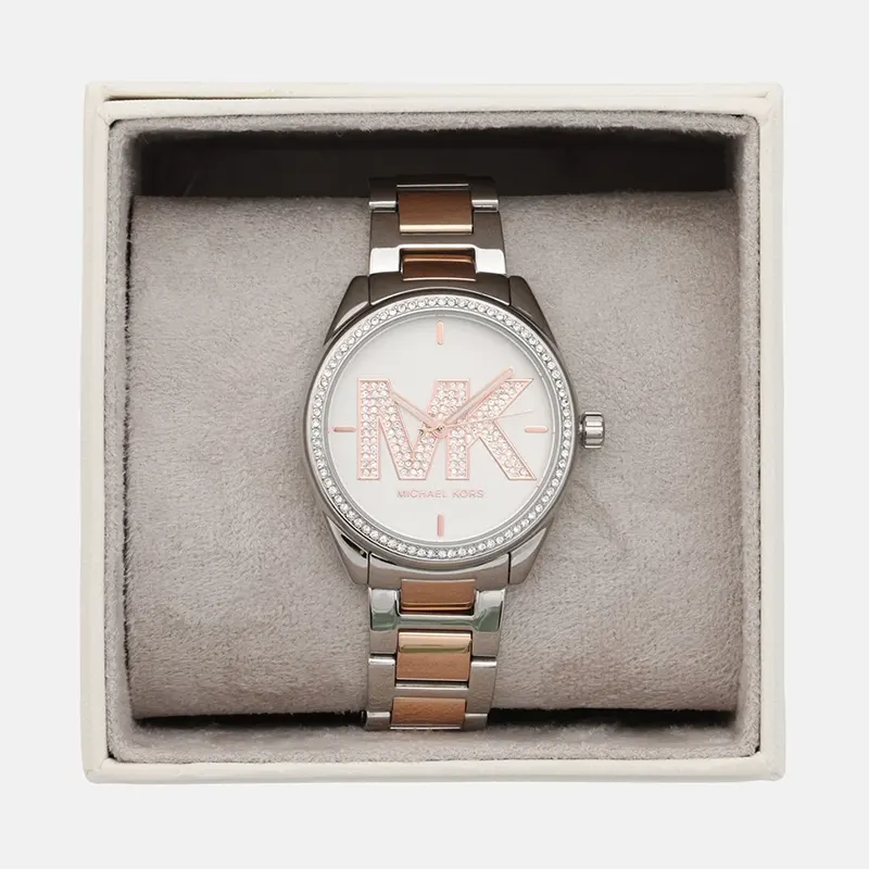 Michael Kors Janelle Silver Dial Two-toneLadies Watch- MK7383